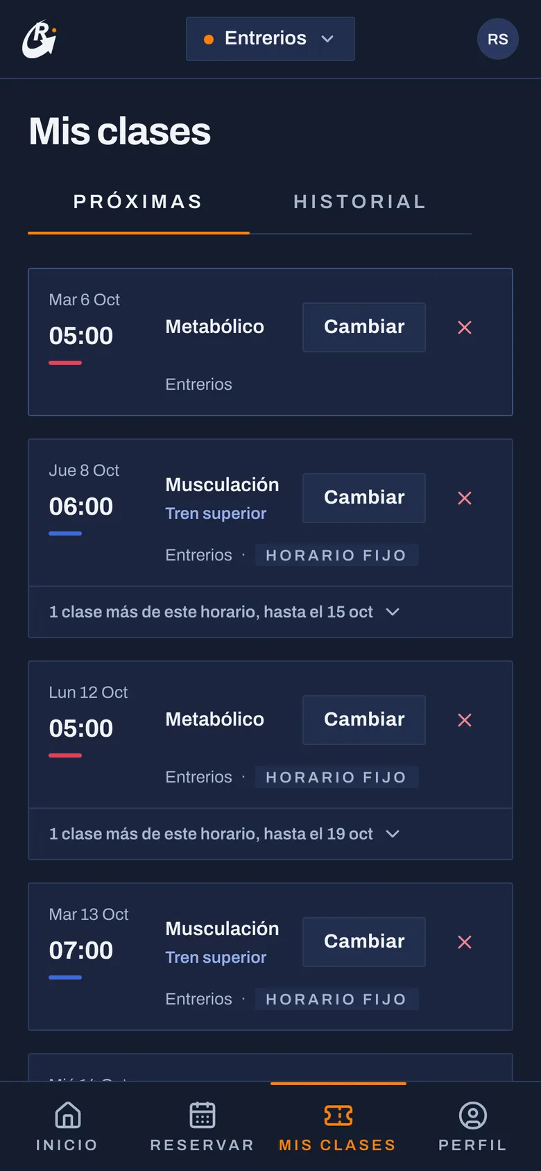 Paso 1: ¿No puedes ir? Toca Cambiar