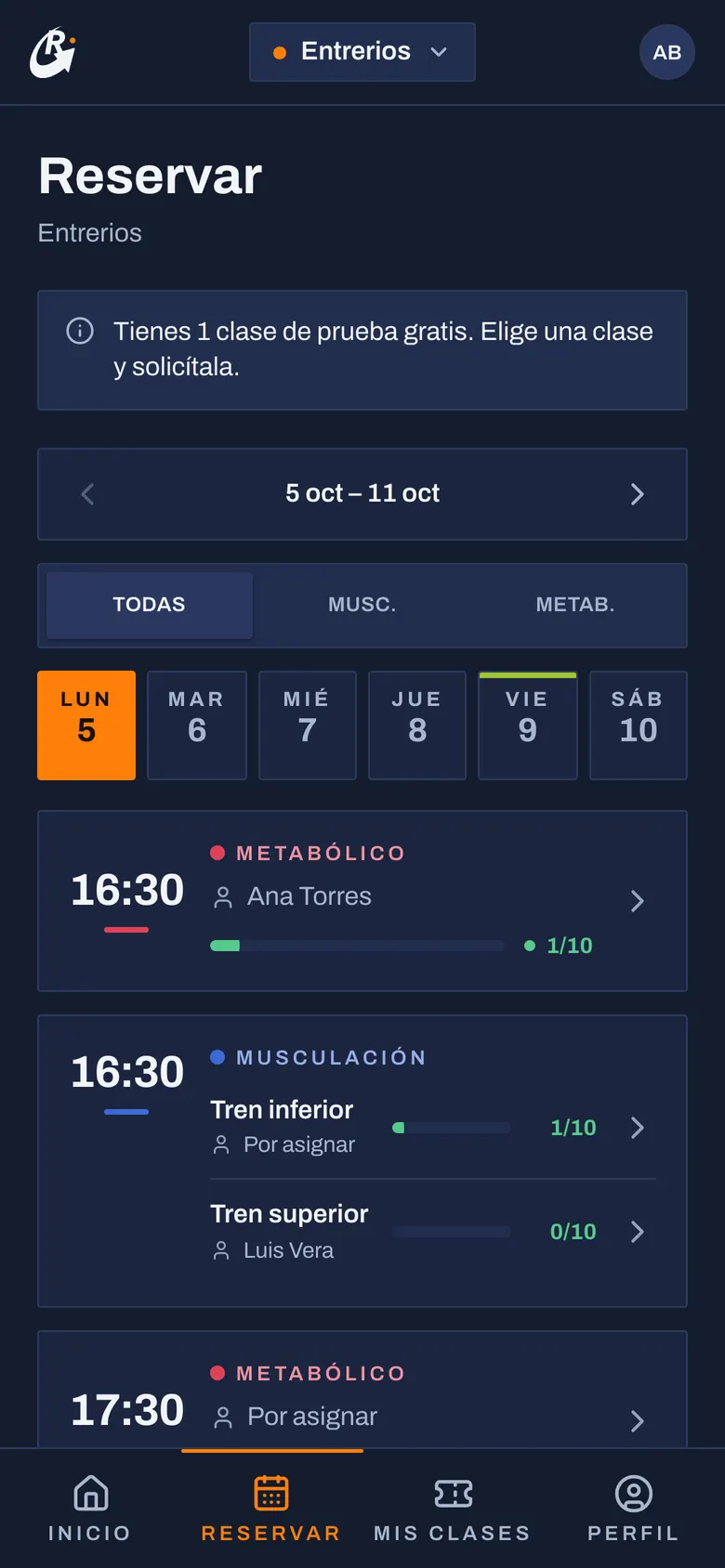 Paso 2: Pasa a la semana que quieras