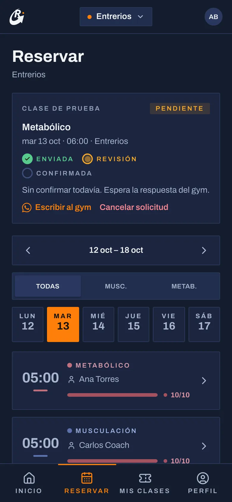 Paso 6: Queda pendiente hasta que la confirmen