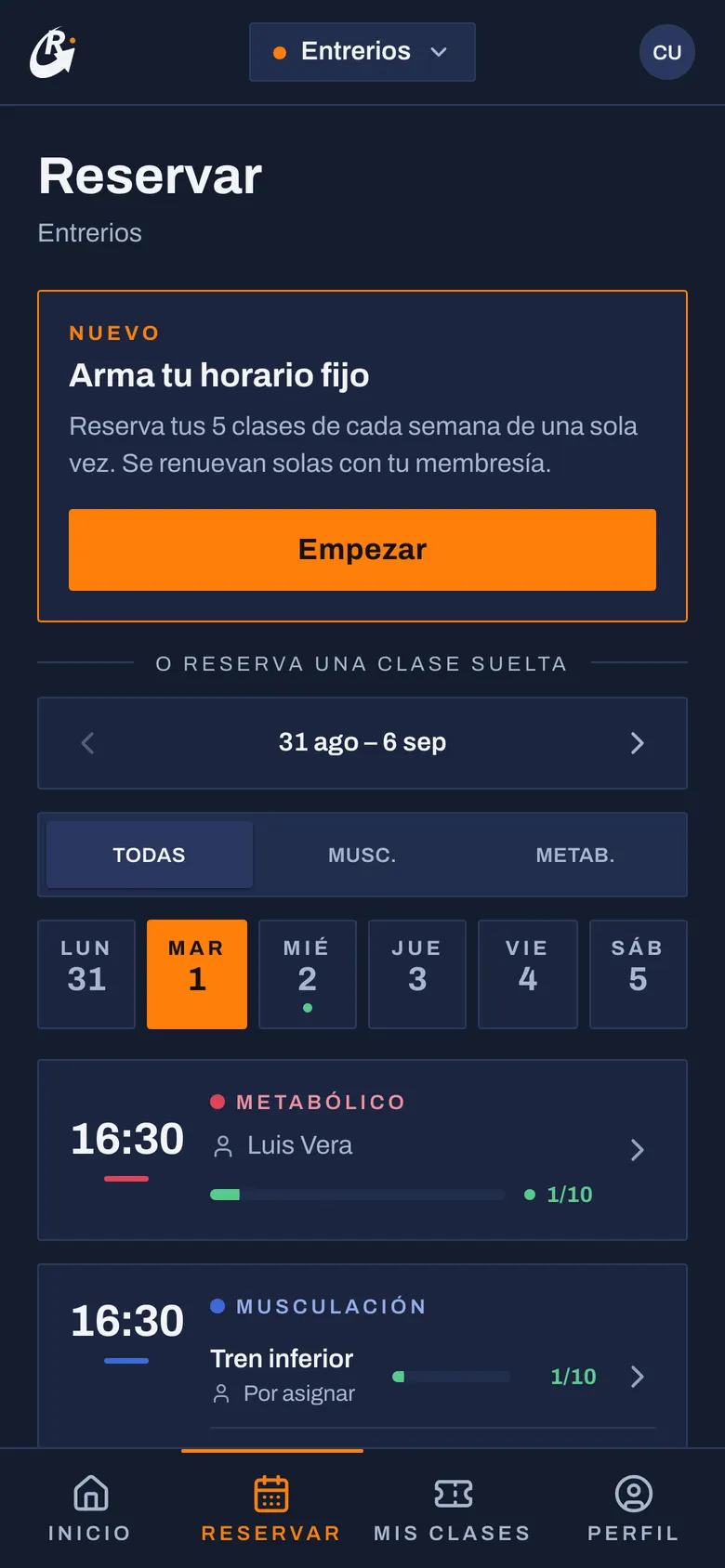 Paso 2: Pasa a la semana que quieras